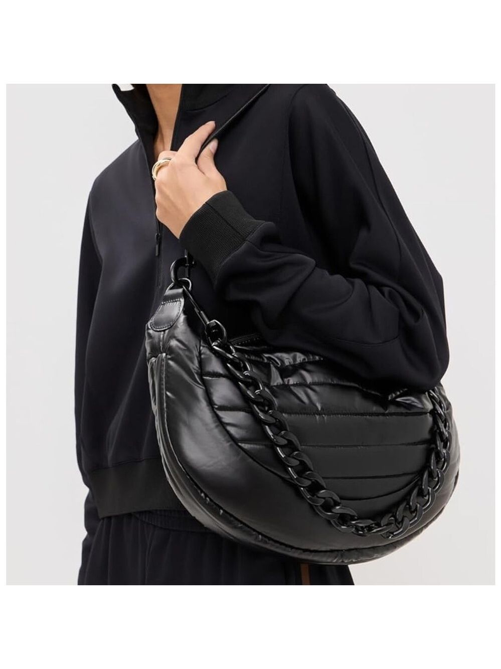 THINK ROYLN Pearl Gray Elton Hobo Crossbody Bag - Picture 7 of 7
